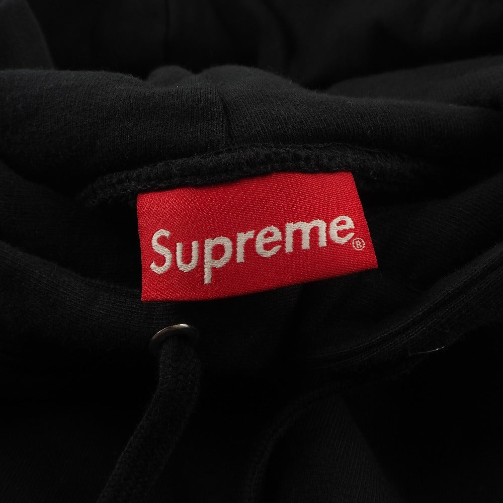 Supreme Hoodie cotton black unisex(Unisex) S Used Authentic