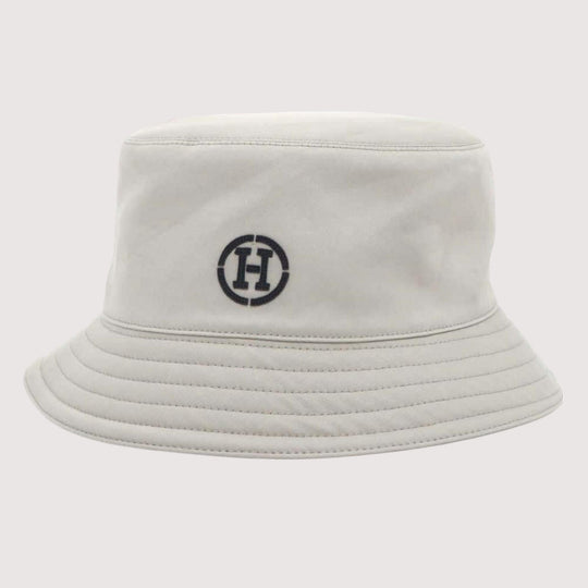 HERMES Fred H Cotton Polyurethane Gray Bucket Hat Preloved