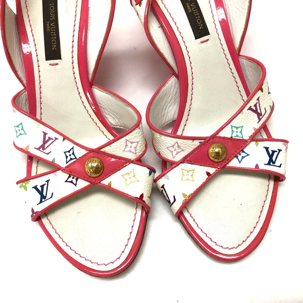 LOUIS VUITTON Sandals Monogram multicolor canvas pink Monogram multicolor Back strap Women 34 Used Authentic