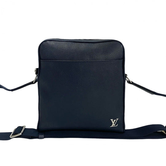 LOUIS VUITTON Shoulder Bag leather Navy Taiga Messenger PPM