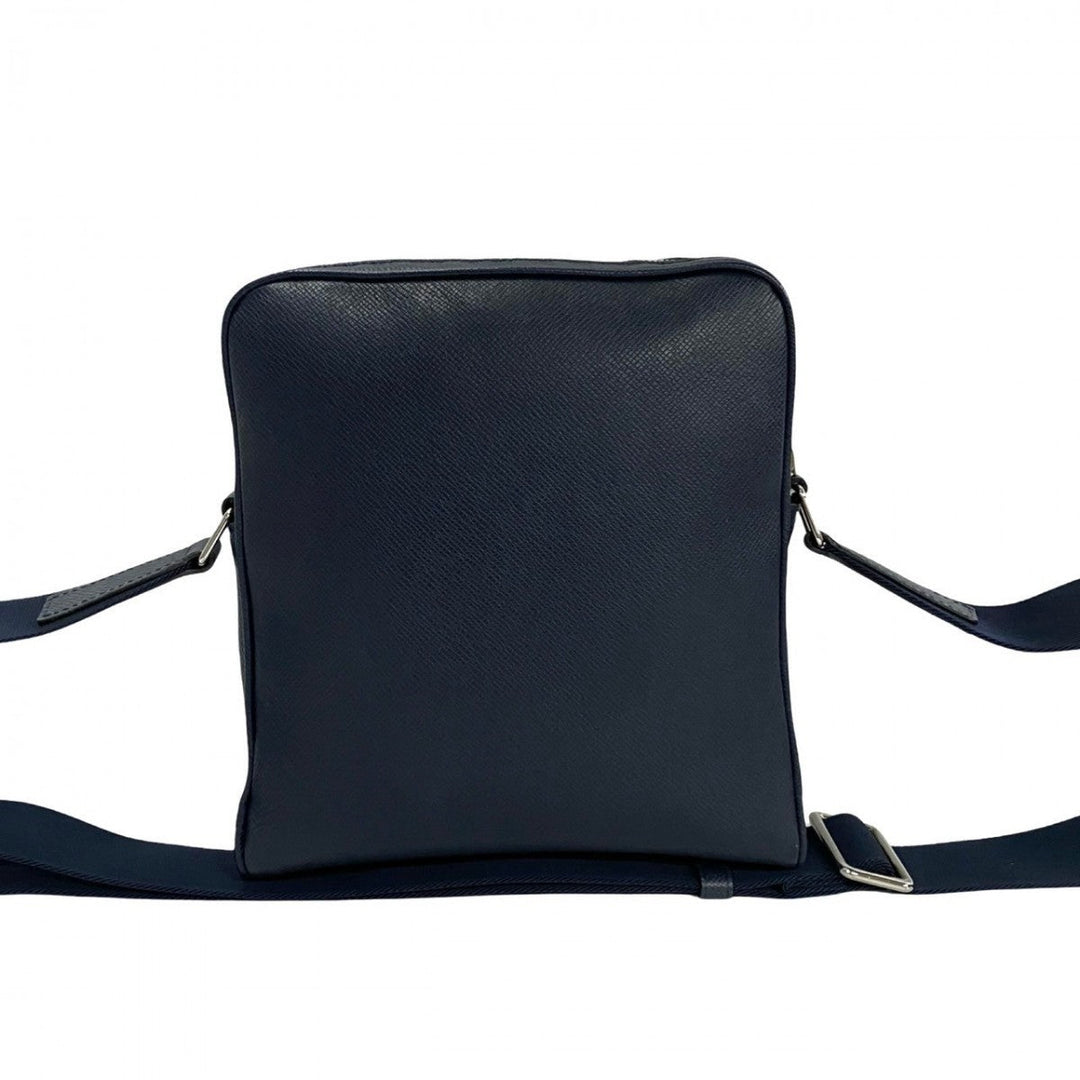 LOUIS VUITTON Shoulder Bag leather Navy Taiga Messenger PPM