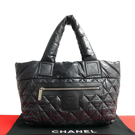 CHANEL Handbag Nylon black Cococoon
