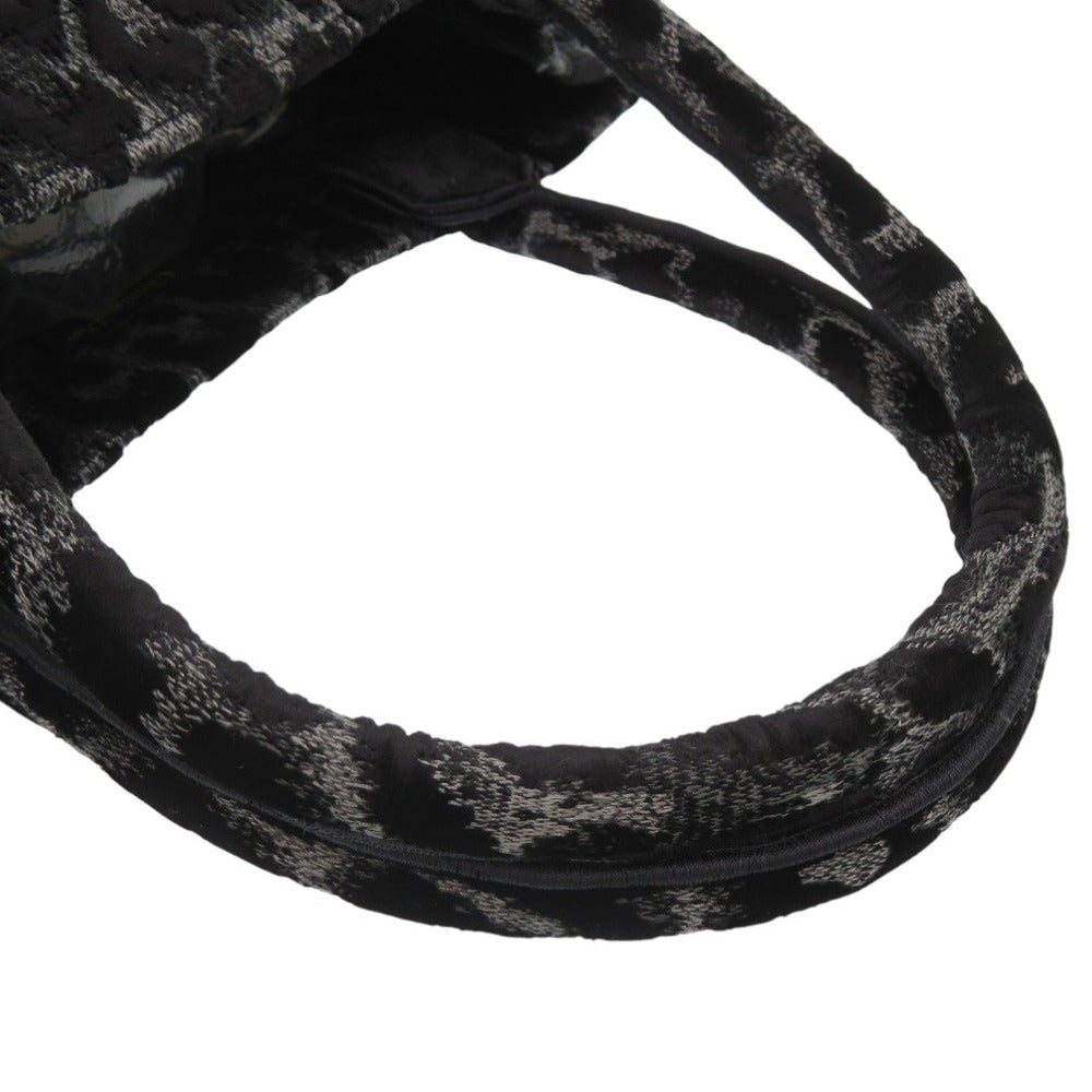 Christian Dior Tote Bag Velor black Velour Book Tote Leopard Print Medium Tote Bag Women(Unisex) Used Authentic
