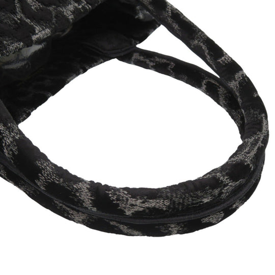 Christian Dior Tote Bag Velor black Velour Book Tote Leopard Print Medium Tote Bag Women(Unisex) Used Authentic