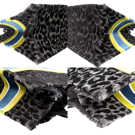 Christian Dior Tote Bag Velor black Velour Book Tote Leopard Print Medium Tote Bag Women(Unisex) Used Authentic