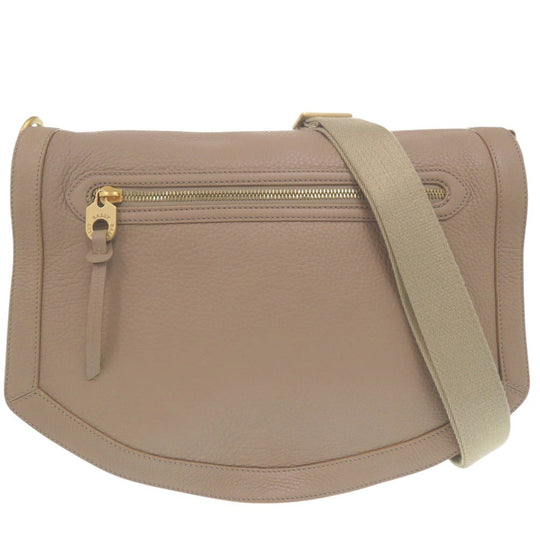 BALLY Shoulder Bag leather beige Shoulder Bag Messenger bag mens Used Authentic