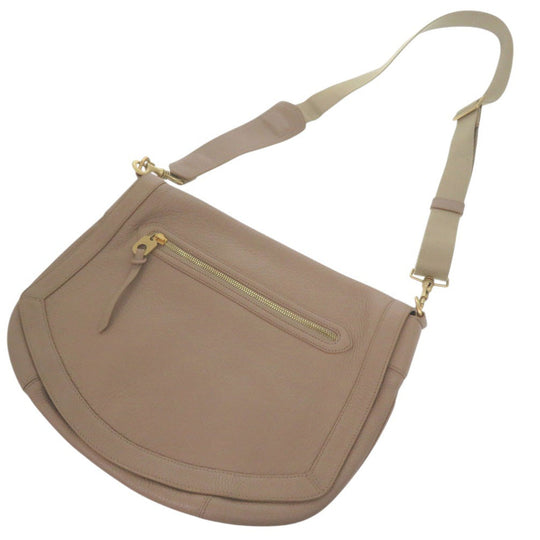 BALLY Shoulder Bag leather beige Shoulder Bag Messenger bag mens Used Authentic