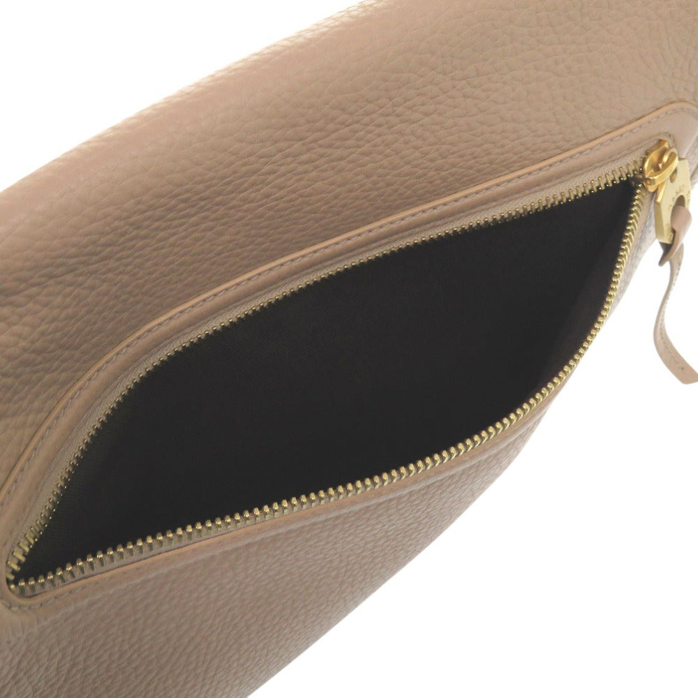BALLY Shoulder Bag leather beige Shoulder Bag Messenger bag mens Used Authentic
