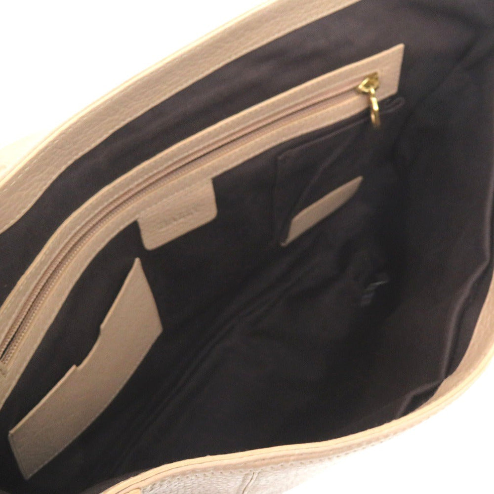 BALLY Shoulder Bag leather beige Shoulder Bag Messenger bag mens Used Authentic