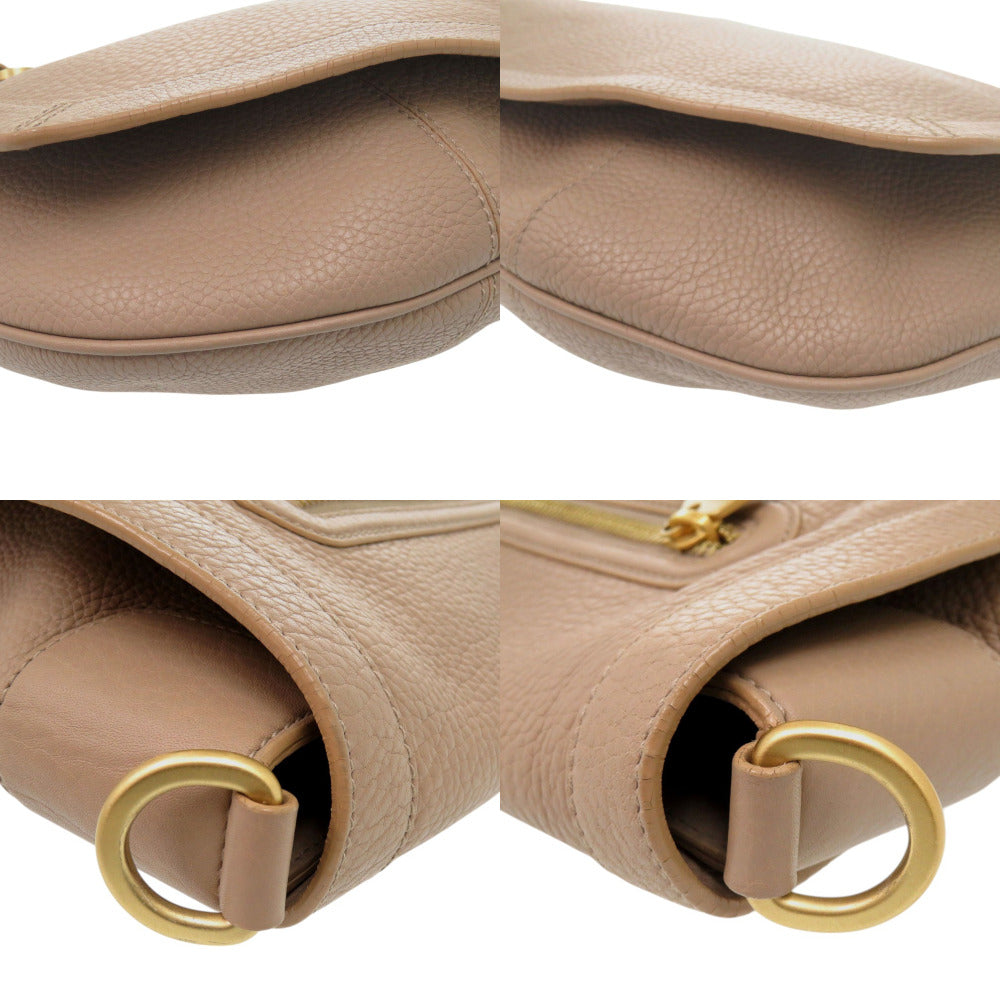 BALLY Shoulder Bag leather beige Shoulder Bag Messenger bag mens Used Authentic