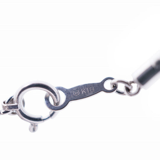 MIKIMOTO Necklace K18 White Gold, Diamond black Cross diamond Women Used Authentic