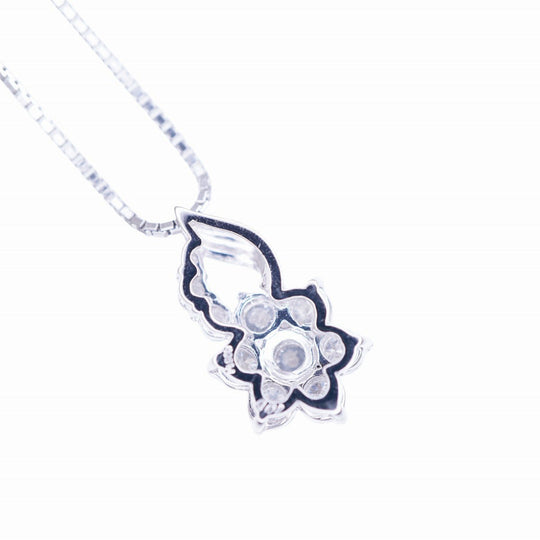 STAR JEWELRY Necklace Pt900Platinum , Pt850Platinum clear Pt900 Diamond 1.00ct Women Used Authentic