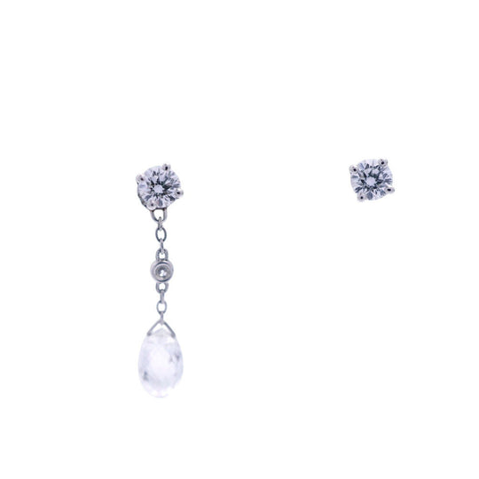 Gimel Pierce Diamond, Pt950Platinum Platinum Briolette cut 0.76ct Women Used Authentic