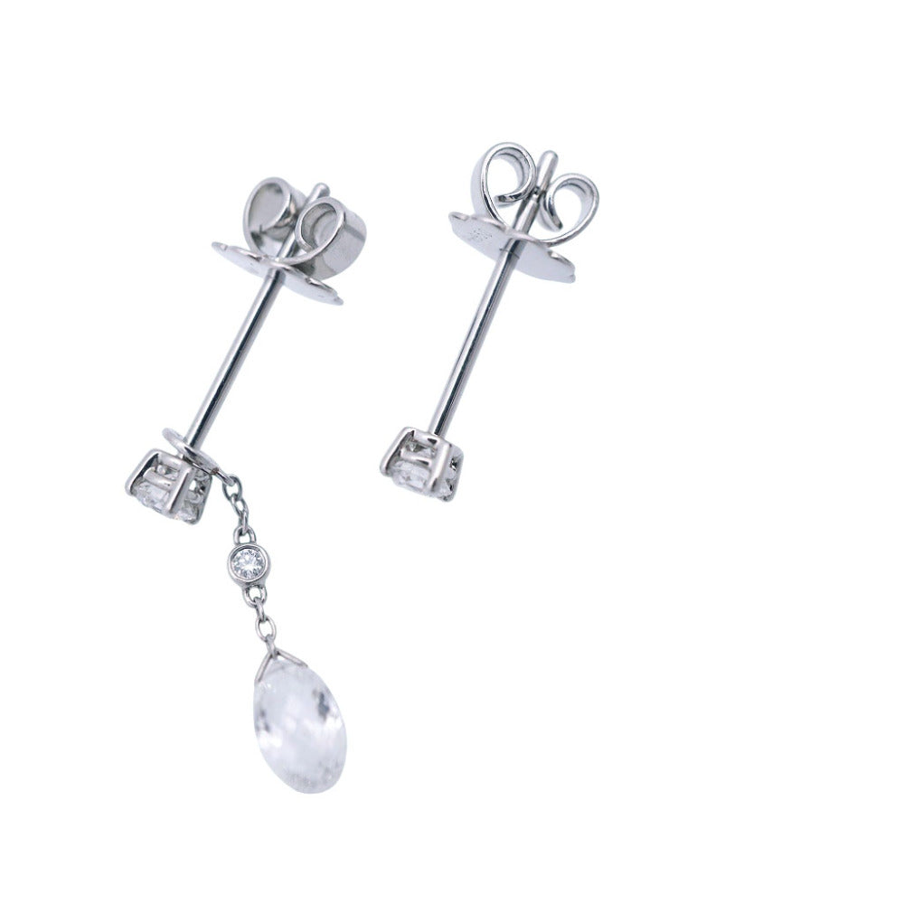 Gimel Pierce Diamond, Pt950Platinum Platinum Briolette cut 0.76ct Women Used Authentic