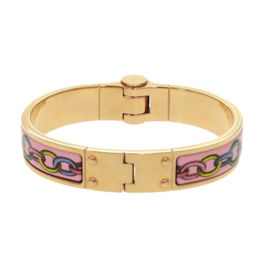 HERMES Bangle metal gold bracelet Charnier PM Women Used Authentic