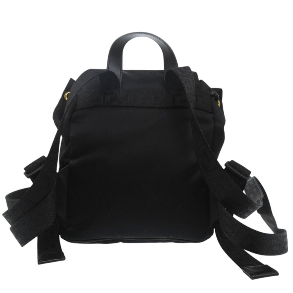 Gianni Versace Backpack 1013792 1A02155  Nylon black Medusa Backpack Mini Bag Women Used Authentic