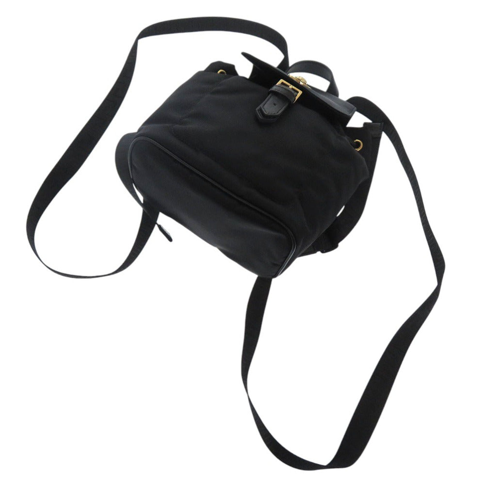 Gianni Versace Backpack 1013792 1A02155  Nylon black Medusa Backpack Mini Bag Women Used Authentic