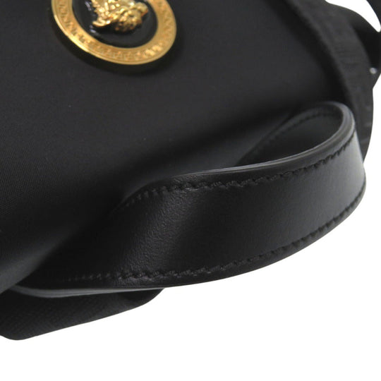 Gianni Versace Backpack 1013792 1A02155  Nylon black Medusa Backpack Mini Bag Women Used Authentic
