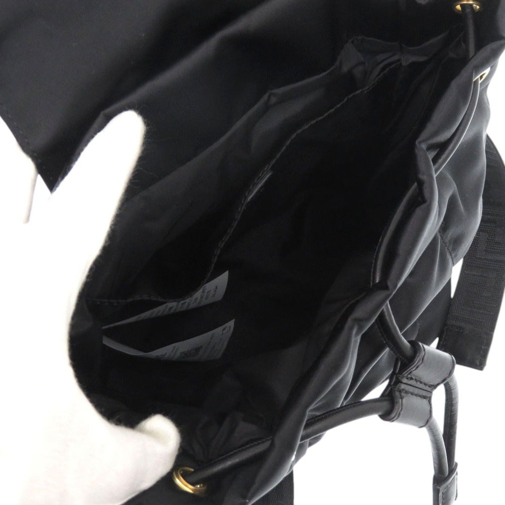 Gianni Versace Backpack 1013792 1A02155  Nylon black Medusa Backpack Mini Bag Women Used Authentic