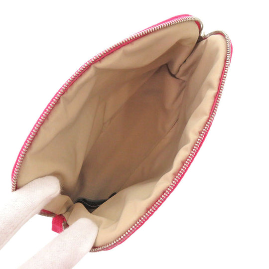 HERMES Pouch H103773M canvas hibiscus Bolide Pouch 20 PM Women Used Authentic