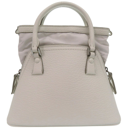 Maison Margiela Shoulder Bag S56WG0081 P0396 leather white 5AC Micro 2WAY Shoulder Bag in Embossed Leather Women Used Authentic