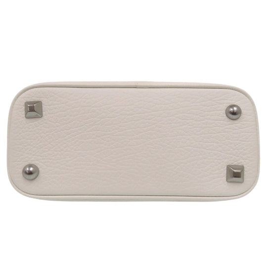 Maison Margiela Shoulder Bag S56WG0081 P0396 leather white 5AC Micro 2WAY Shoulder Bag in Embossed Leather Women Used Authentic