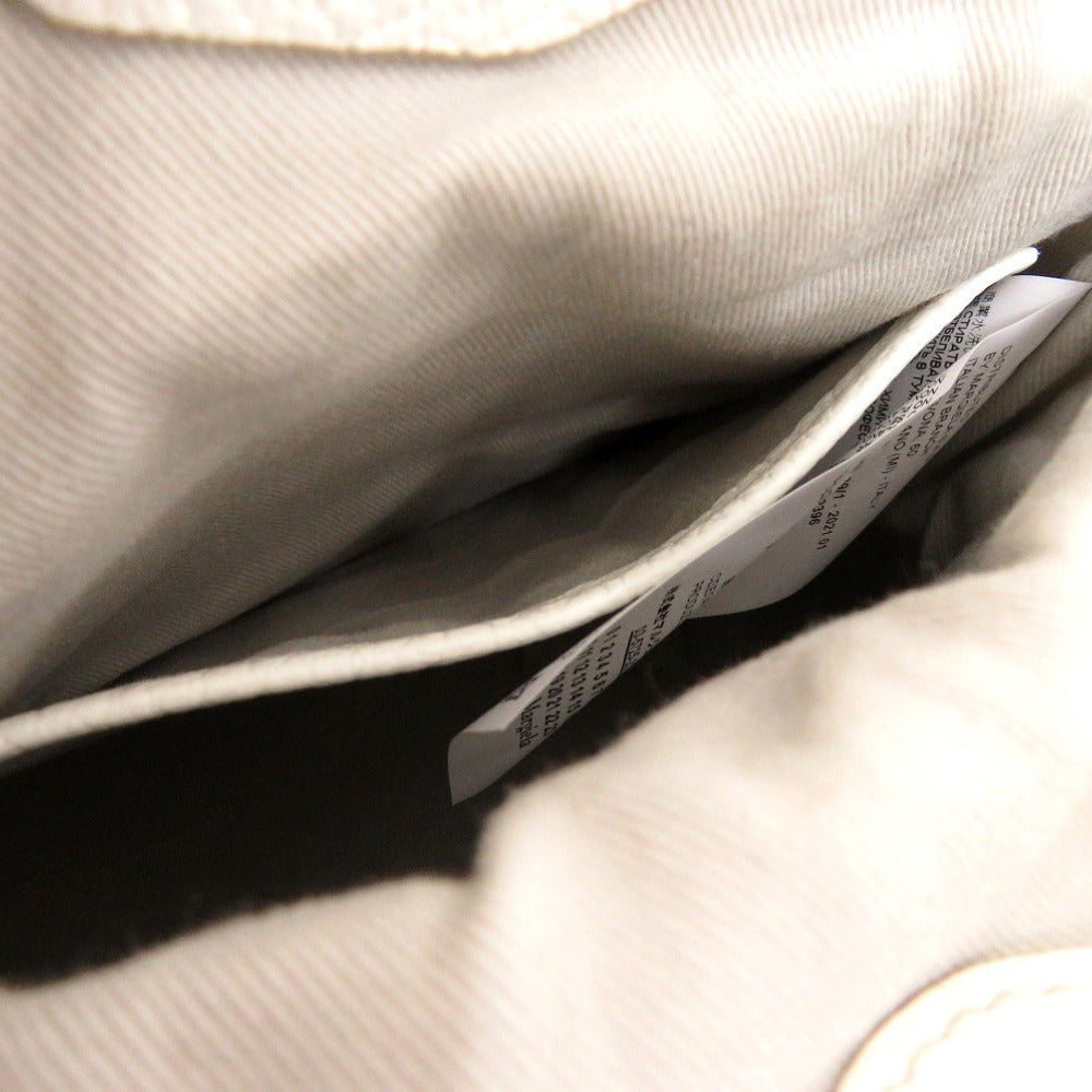 Maison Margiela Shoulder Bag S56WG0081 P0396 leather white 5AC Micro 2WAY Shoulder Bag in Embossed Leather Women Used Authentic