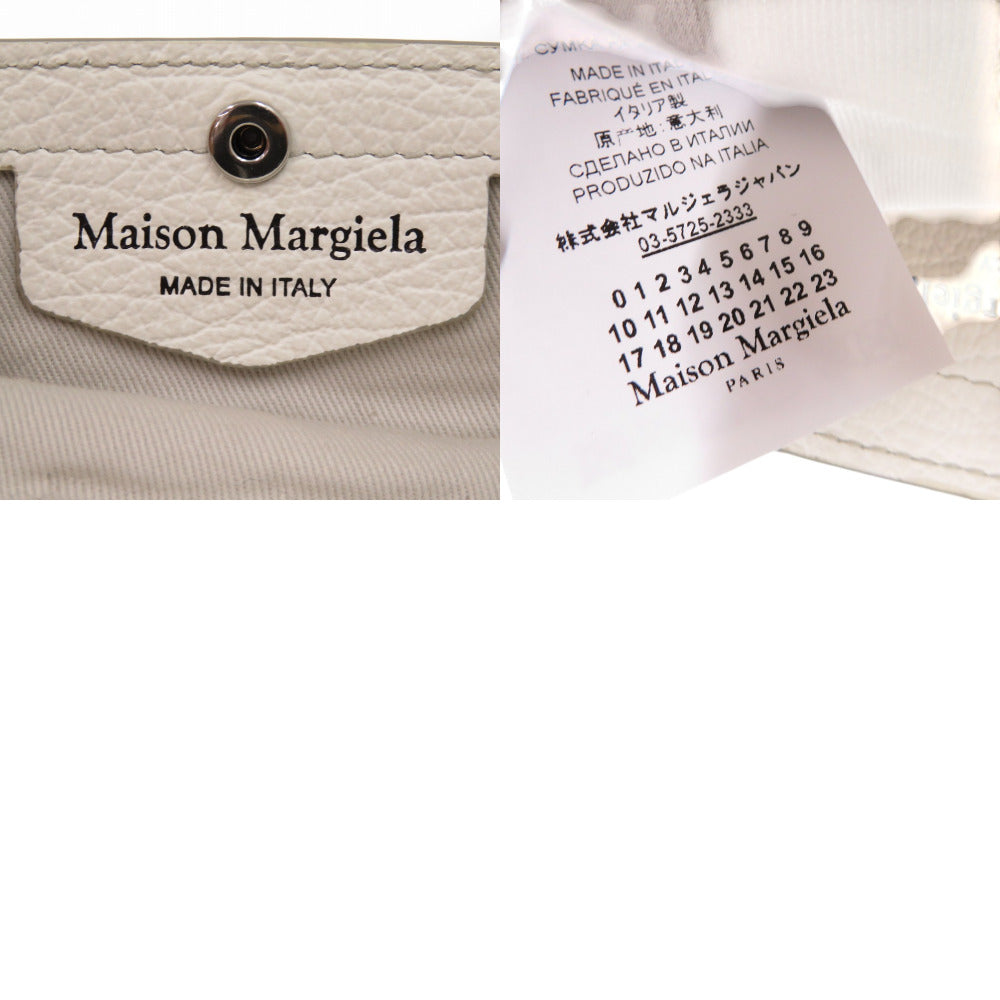 Maison Margiela Shoulder Bag S56WG0081 P0396 leather white 5AC Micro 2WAY Shoulder Bag in Embossed Leather Women Used Authentic