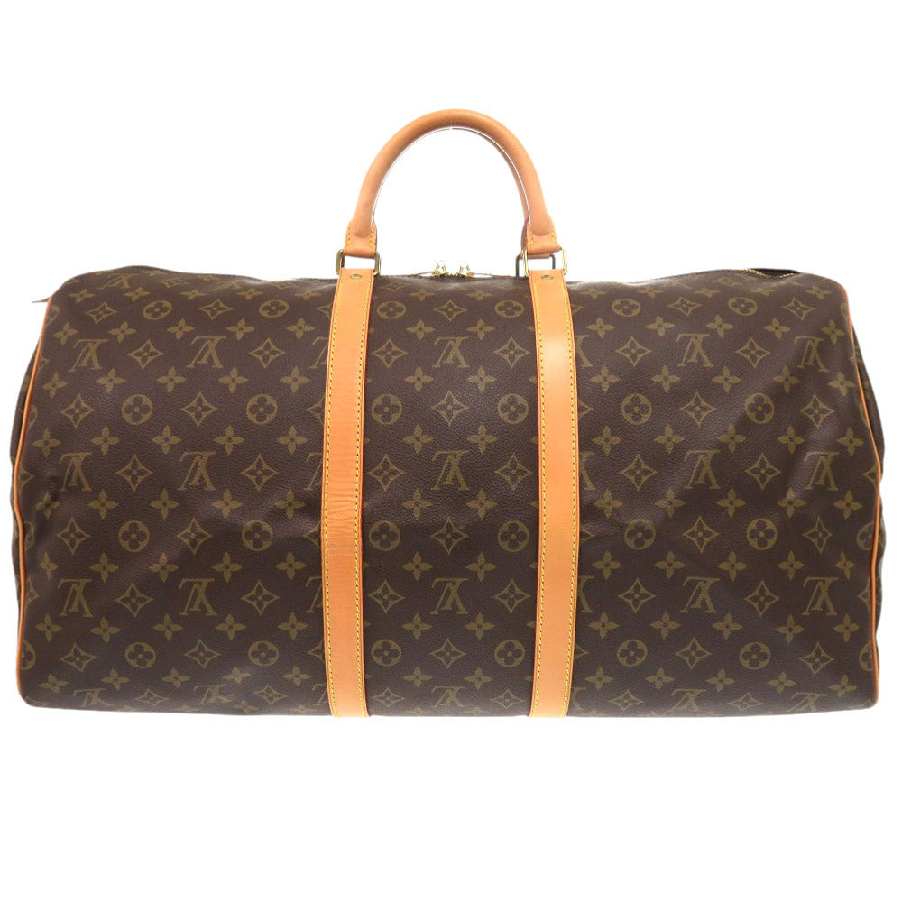 LOUIS VUITTON Boston Duffel bag M41424 Monogram canvas Brown Monogram Keepall 55 mens Used Authentic