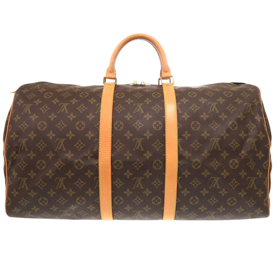 LOUIS VUITTON Boston Duffel bag M41424 Monogram canvas Brown Monogram Keepall 55 mens Used Authentic