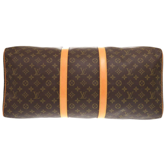 LOUIS VUITTON Boston Duffel bag M41424 Monogram canvas Brown Monogram Keepall 55 mens Used Authentic