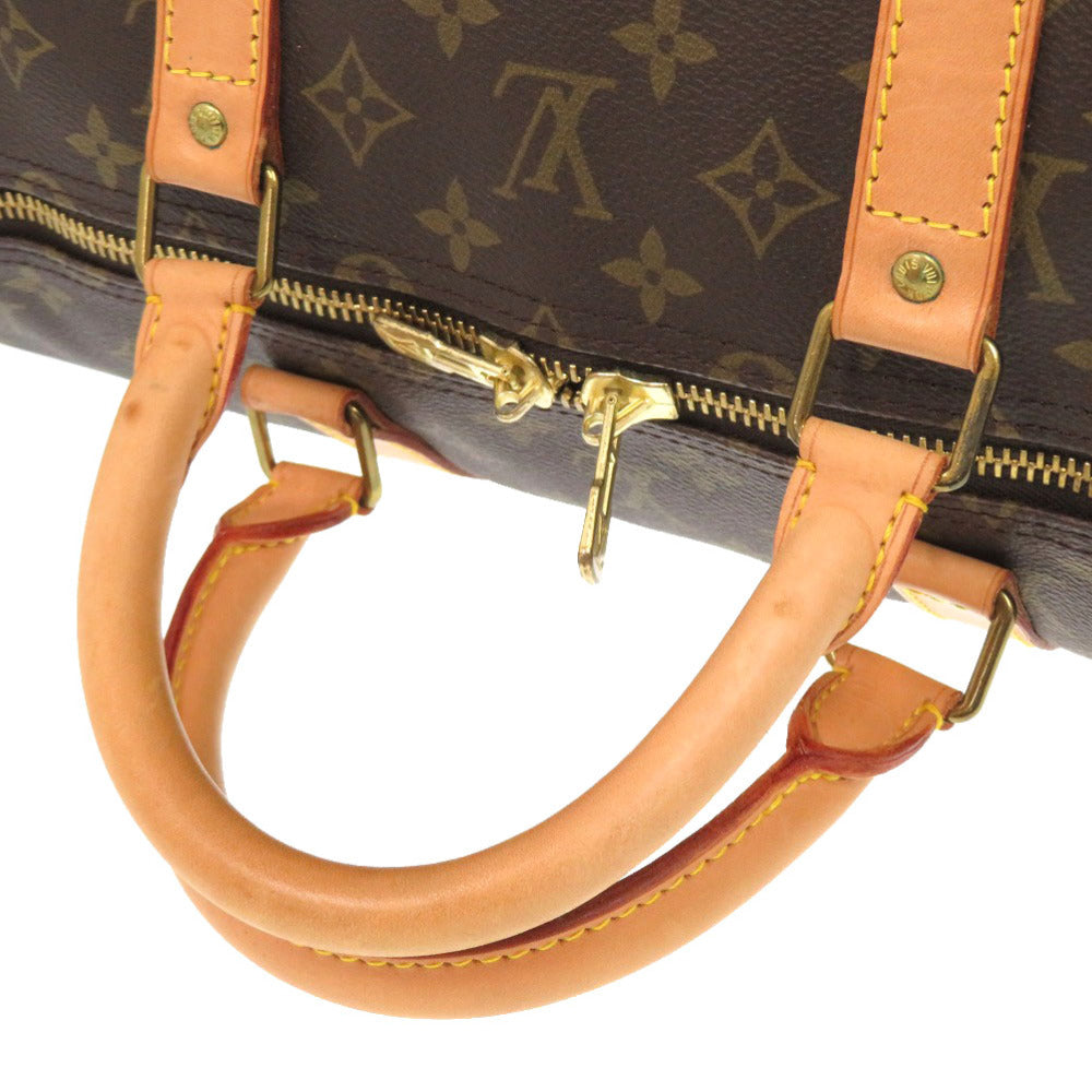 LOUIS VUITTON Boston Duffel bag M41424 Monogram canvas Brown Monogram Keepall 55 mens Used Authentic