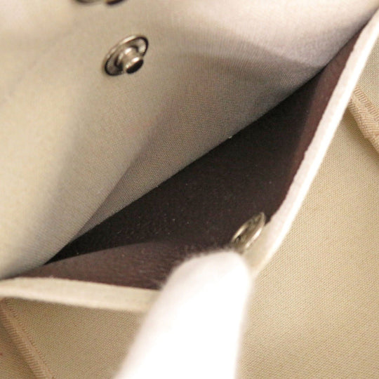 Herve Chapelier Handbag 701GP Leather, Pebbled Grain Coated Canvas Brown Luxe Boat-shaped Tote S Women Used Authentic