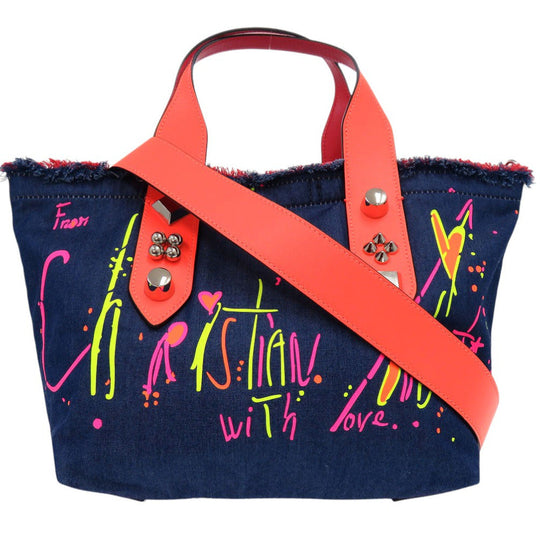 Christian Louboutin Tote Bag 3215121 denim Blue denim 2WAY Shoulder Bag Frangibus Women Used Authentic