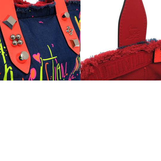 Christian Louboutin Tote Bag 3215121 denim Blue denim 2WAY Shoulder Bag Frangibus Women Used Authentic