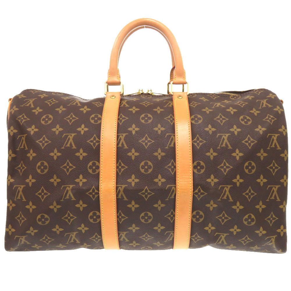 LOUIS VUITTON Boston Duffel bag M41418 Monogram canvas Brown Monogram Keepall bandouliere45 mens Used Authentic