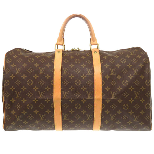 LOUIS VUITTON Boston Duffel bag M41426 Monogram canvas Brown Monogram Keepall 50 mens Used Authentic