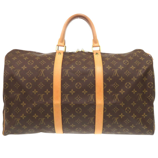 LOUIS VUITTON Boston Duffel bag M41426 Monogram canvas Brown Monogram Keepall 50 mens Used Authentic