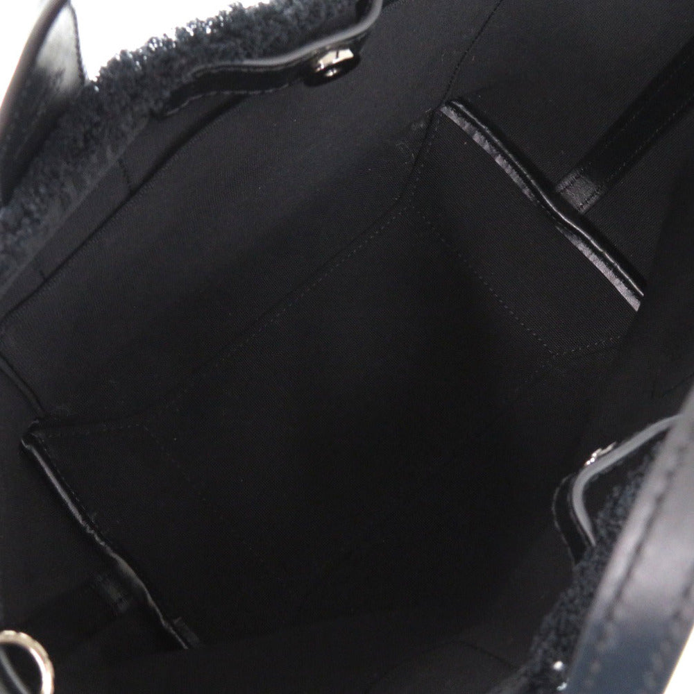 Christian Louboutin Tote Bag 3215121 Cotton canvas black 2WAY Shoulder Bag Frangibus Women Used Authentic