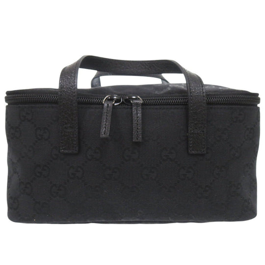 GUCCI Pouch 124540 GG canvas black Vanity bag Cosmetics Pouch GG Women Used Authentic