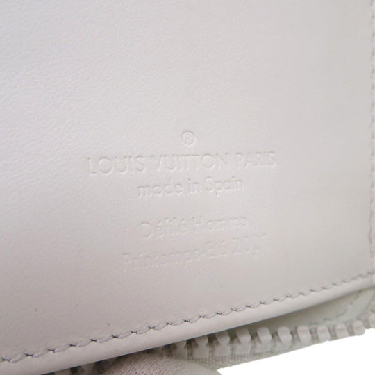 LOUIS VUITTON Long Wallet Purse M80337 leather white Zippy wallet Monogram Vertical LV Friends unisex(Unisex) Used Authentic
