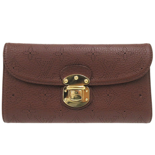 LOUIS VUITTON Long Wallet Purse M95995 Monogram Mahina Brown Monogram Mahina Portefeuille Amelia