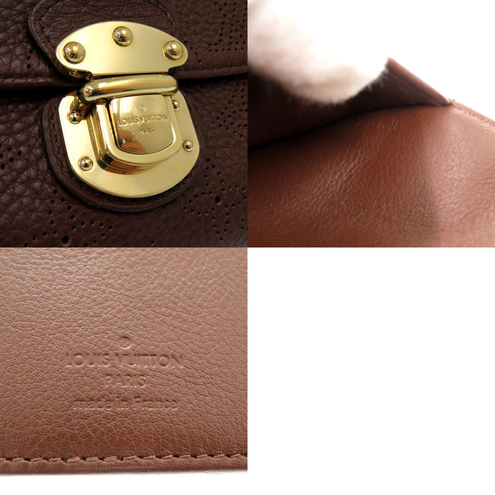 LOUIS VUITTON Long Wallet Purse M95995 Monogram Mahina Brown Monogram Mahina Portefeuille Amelia