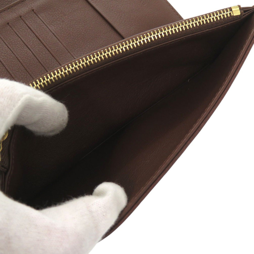 LOUIS VUITTON Long Wallet Purse M95995 Monogram Mahina Brown Monogram Mahina Portefeuille Amelia