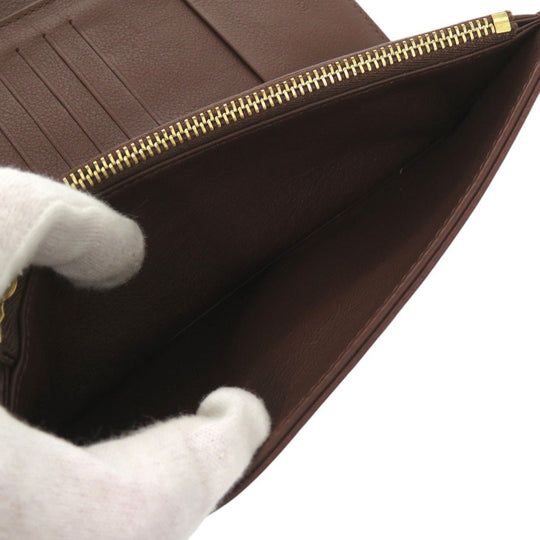 LOUIS VUITTON Long Wallet Purse M95995 Monogram Mahina Brown Monogram Mahina Portefeuille Amelia