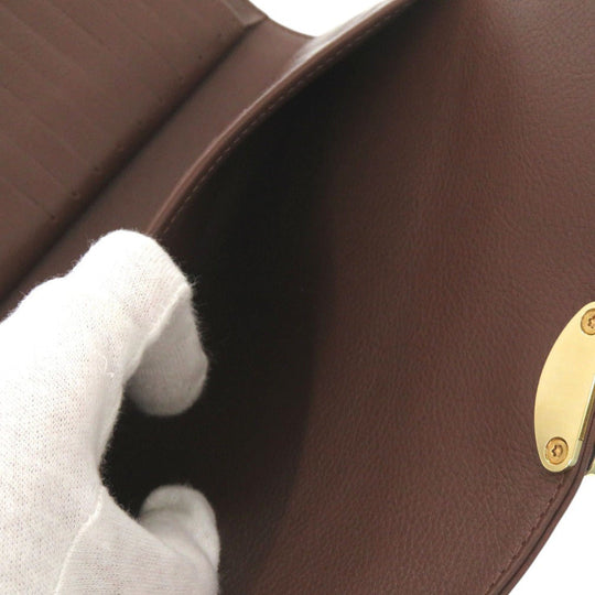 LOUIS VUITTON Long Wallet Purse M95995 Monogram Mahina Brown Monogram Mahina Portefeuille Amelia