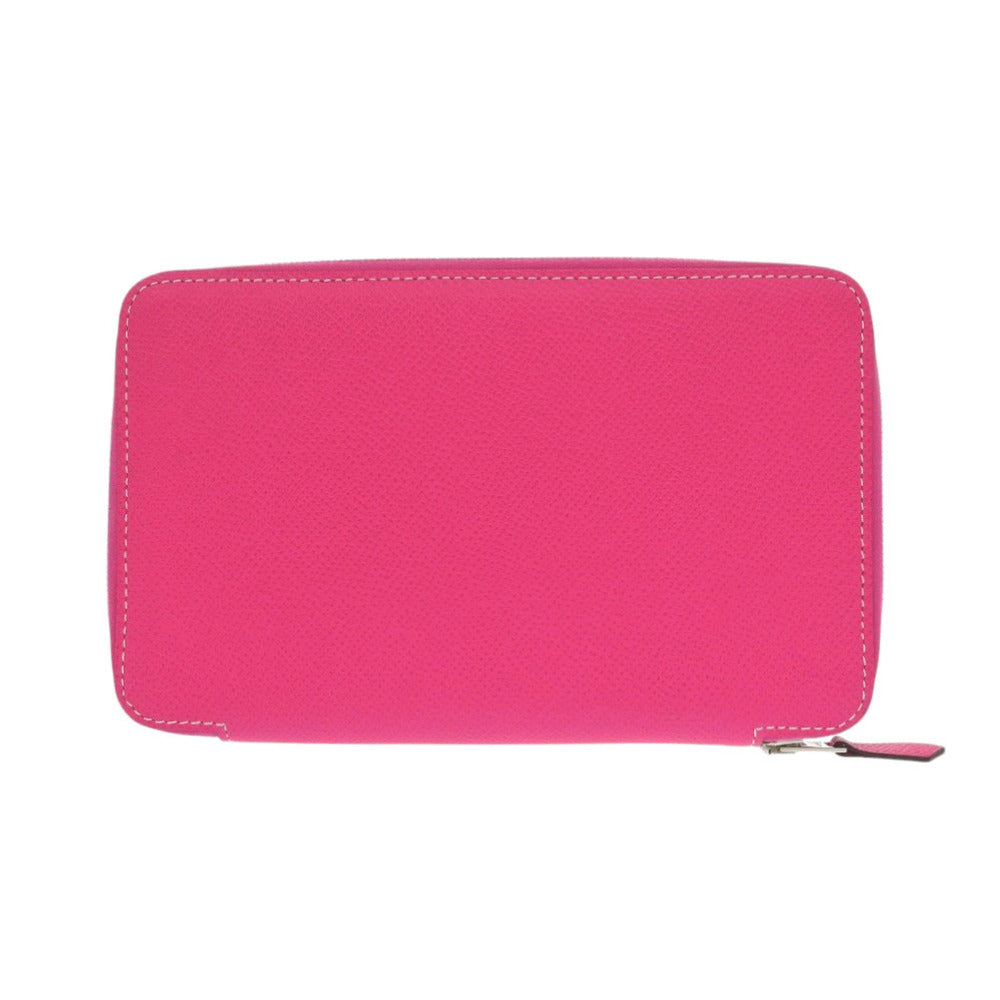 HERMES Notebook cover Epsom Rose shocking Agenda zip