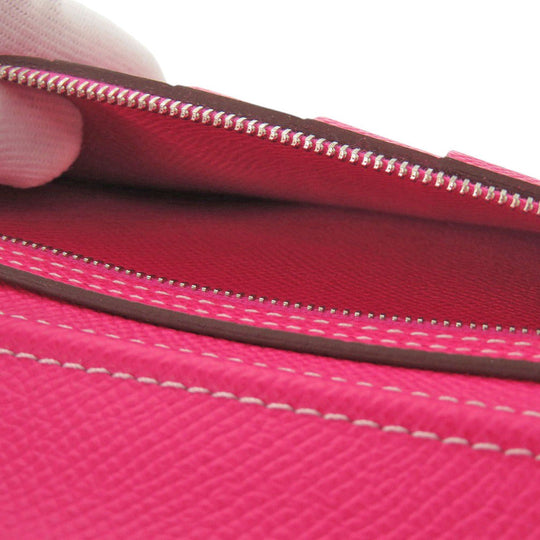 HERMES Notebook cover Epsom Rose shocking Agenda zip