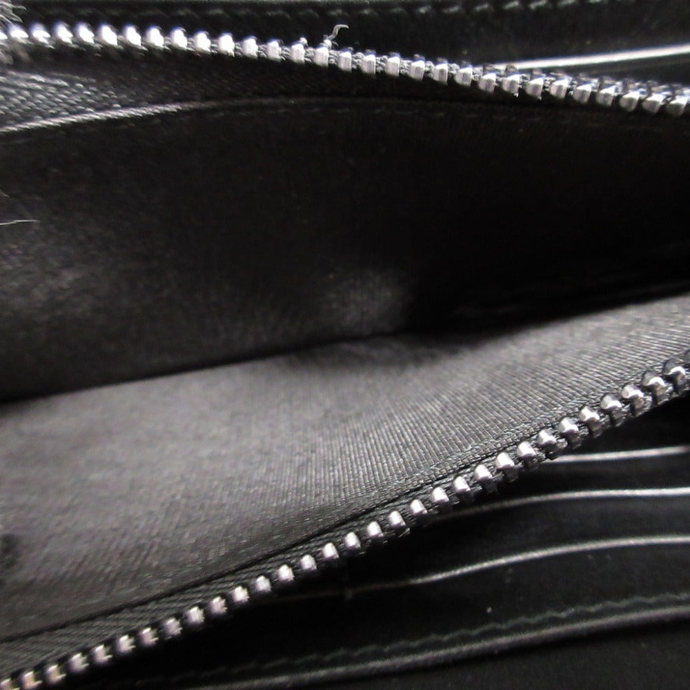JIMMY CHOO Long Wallet Purse canvas Navy Zip Around Star Studs CARNABY unisex(Unisex) Used Authentic