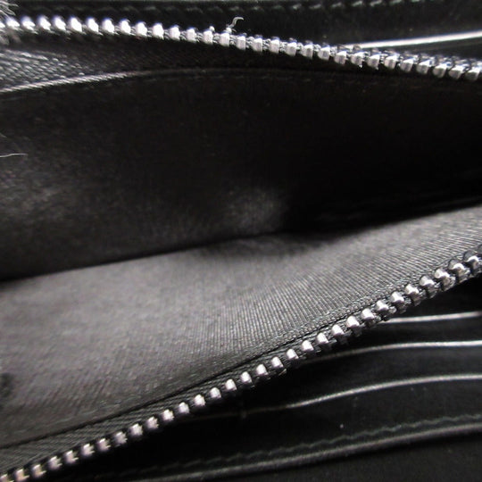 JIMMY CHOO Long Wallet Purse canvas Navy Zip Around Star Studs CARNABY unisex(Unisex) Used Authentic